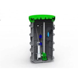 RoPump Ø600 x 1000 szennyvízátemelő szivattyúállomás egy DAB FEKA VS 750 szivattyúval